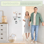 VIS'V Key Holder Wall Mount, Wooden Mail and Key Organizer, White - Image 5