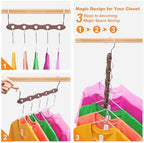 Closet Organizers and Storage,Heavy Duty Hangers Space Saving,Home Dorm Room Essentials for College Students Girls Boys,6 Pack Organization and Storage Clothes Hanger for Coat,Pants,Shirt,Scarf - Image 3