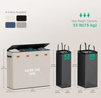 185L Laundry Hamper 4 Section with Lid & Removable Bags - Image 5