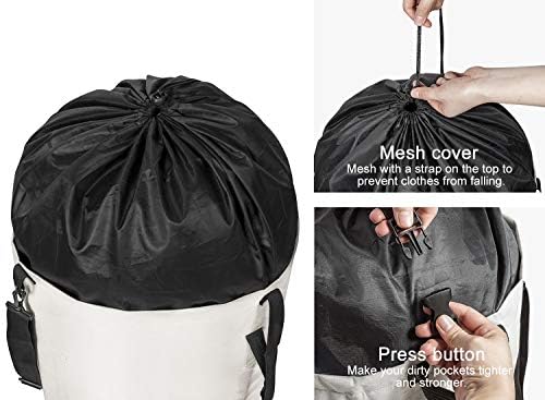 Chrislley 106L Collapsible Laundry Basket, Laundry Backpack, Laundry Bag - Image 4