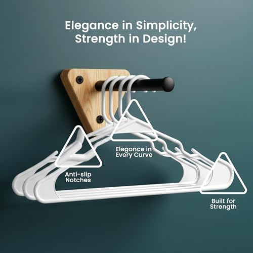 Utopia Home Plastic Hangers 20 Pack – Space Saving Clothes Hanger White | Durable & strong | Closet organizer & storage | Ideal for apartments, dorms & stocking stuffers - Image 5