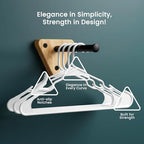 Utopia Home Plastic Hangers 100 Pack – Space Saving Clothes Hanger White | Durable & strong | Closet organizer & storage | Ideal for apartments, dorms & stocking stuffers - Image 5