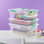 Sterilite Clip Box, Stackable Clear Plastic Bins- Deep, 8-Pack - Image 4