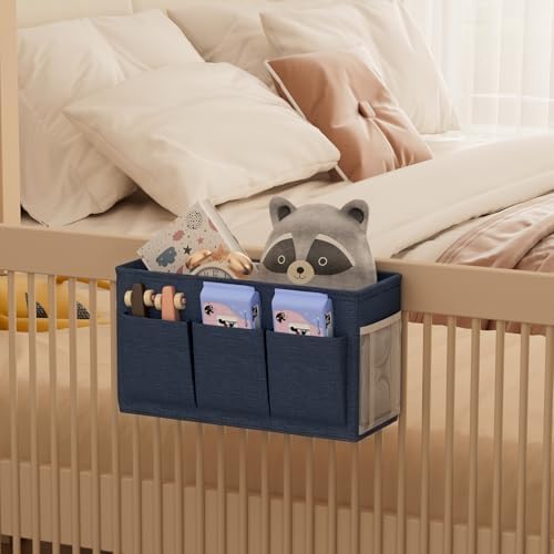 Bedside Caddy Storage Organizer for Bed Rails, Bed Caddy with 6 Pockets - Image 6