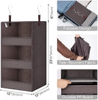 GRANNY SAYS 3-Shelf Hanging Closet Organizer, Foldable Storage, Dark Brown | 33 lb Capacity, No-Sag Support, Keeps Clothes Neat, Folds Flat, Fits RV, Dorm & Small Closets, 2 Pack - Image 3