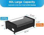 Webetop 10 Inch Underbed Drawer Storage Wheeled 2-Pack for Shoes & Clothing - Image 2