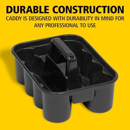 Rubbermaid Commercial Products Deluxe Carry Caddy for Take-Out Coffee/Soft Drinks Postmates/Uber Eats/Food Delivery Cleaning Products Sports/Water Bottles Black - Image 2