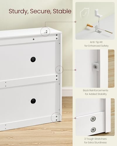 VASAGLE Shoe Cabinet with 4 Flip Doors, for 16-28 Pairs of Shoes - Image 5