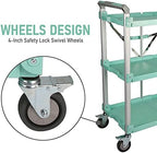Olympia Tools 89-353 Pack N Roll Collapsible Service Cart, XL, 300LB Capacity, Teal - Image 7