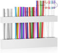 9.5” Large Acrylic Straw Holder for Cabinet Door, Adjustable Two-Part by Rycid