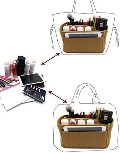 LEXSION Felt Purse Organizer Insert, Tote Bag Shaper Dividers with 5 Sizes - Image 4