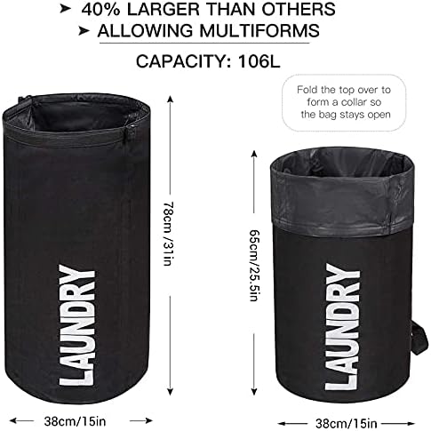 WOWLIVE Backpack Laundry Bag for College, Collapsible Hampers for Laundry - Image 2