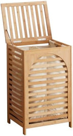 Laundry Hamper with Lid,Bamboo Large Waterproof Clothes Laundry Basket,Removable Washing Bags with Handles,clothes basket (Natural) by Kitsanery