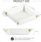 YAPISHI Luxury Valet Tray for Men, PU Leather Vanity Jewelry Catchall Tray - Image 3