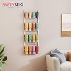 SWTYMIKI 4-Tier Water Bottle Organizer – Over the Door Stanley Cup Holder, Cup Organizer for Door or Wall Mount Option, Stanley Accessories for Pantry, Dorm, Office, RV Use, Silver - Image 6