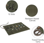 Knife Display Bag with 12 Slots Pocket Knives,Folding Knife Holder Organizer,Tactical Outdoor for EDC Mini Knife Bags,Knives Roll Collection Protector Bag - Image 4