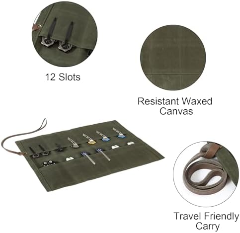 Knife Display Bag with 12 Slots Pocket Knives,Folding Knife Holder Organizer,Tactical Outdoor for EDC Mini Knife Bags,Knives Roll Collection Protector Bag - Image 4
