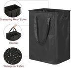 efluky Slim Laundry Basket, Narrow Laundry Hamper with Handles, Collapsible Dirty Clothes Hamper, Tall Laundry Bin for Laundry Room, Dorm and Bedroom, 90L Black - Image 3