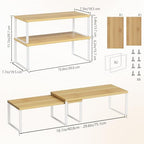 NEX Bamboo Cabinet Organizer Shelf, Kitchen Counter Shelves Set of 2 - Image 3