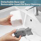 Boperzi Toothbrush Holders for Bathrooms, Detachable Electric Toothbrush Holder, Kids Toothbrush Holder Drainage, 3 slot Toothbrush and Toothpaste Holder Storage Caddy, Toothbrush Organizer White/Grey - Image 2