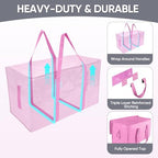 TICONN 2 Pack Extra Large Moving Bags Heavy Duty with Zippers & Carrying Handles, Durable Storage Bags Moving Boxes for Closet Organizers and Storage (2 Pack, Pink) - Image 3