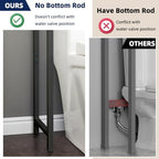 MOHOPE 2-Tier Over The Toilet Storage with 2 Fabric Drawers, Freestanding Above The Toilet Storage Cabinet, Space Saver Metal Over Toilet Bathroom Organizer Shelf for Small Space, Black - Image 6