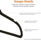 Amazon Basics Slim Velvet Non-Slip Space Saving Sturdy Suit Clothes Hangers, Closet Organizer, Black/Rose Gold, 30-Pack - Image 4