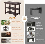 Sweetcrispy 3-Tier Shoe Rack Bench for Entryway, 19 Inches, Brown - Image 6
