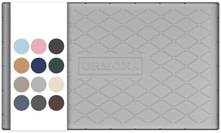 URMONA Under Sink Mat 37 x 22 in, Waterproof Silicone Cabinet Protector by URMONA