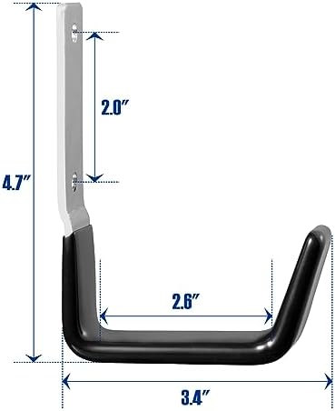 GeeWatom Heavy Duty Steel Garage Hooks,Garage Storage Utility Hooks,Anti-Slip Hanger, Tool Organizer,Steel Wall Mount Organizer, Garden Hose Hanger (Small-6PC) - Image 2