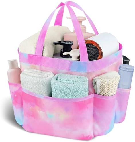 Mesh Shower Caddy Portable - 9 Pockets, Shower Bag for Dorm Room Camping by Attmu