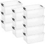 Superio 21 Quart Clear Plastic Storage Boxes with Lids, Stackable Organizer Containers, BPA-Free Storage Bins for Home, Office, School & Dorm, 10 Pack by Superio