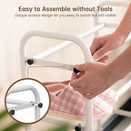 Gonfoam Expandable 2-Tier Shoe Rack for Closet and Entryway, White - Image 3
