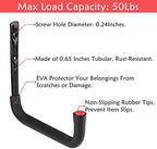 Garage Storage Ladders Hooks, 6 Pack Heavy Duty Utility Hanger, 9.8IN Wall Mount Rack Safely Holds 50 Pounds - Image 5