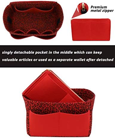 LEXSION Felt Purse Organizer Insert, Tote Bag Shaper Dividers with 5 Sizes - Image 2