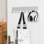 pickpiff Sliver Key Holder for Wall Adhesive, Key Hooks with 8 Hooks, No Drill for Living Room, Kitchen, Office - Image 6