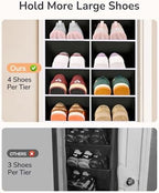 ULG Over The Door Shoe Organizer with 16 Large Pockets, Hanging Shoe Rack for Closet Door, Space Saving Shoe Storage Black - Image 3