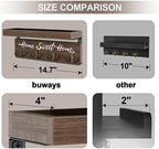 buways Key Holder Wall Mount with 8 Hooks and Cozy Home Sign (Brown) - Image 6
