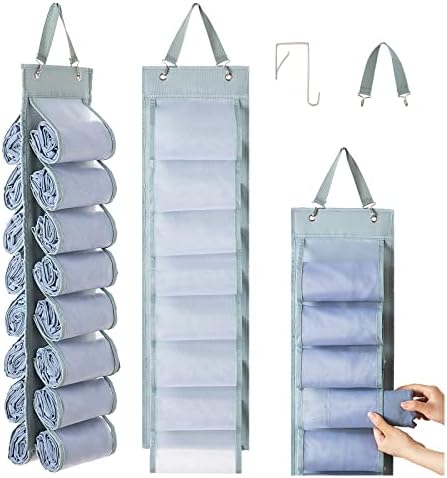 DHSFKBE Legging Organizer with 16 Roll Compartments for Yoga Pants, Tank Top, Towel, Underwear, Shirt (Grey) by DHSFKBE