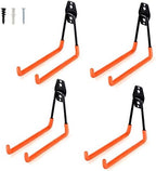 Aoben Heavy Duty Steel Garage Storage Hooks, Utility Tool Hangers and Combinable Wall Mount Hooks for Organizing Ladder, Hold Chairs, Heavy Tools (Large U, 4 Pack) by AOBEN