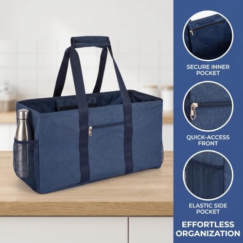 Extra Large Utility Tote Bag - Reusable Grocery Bags Foldable Heavy Duty - Image 6