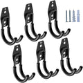 HUPBIPY Heavy Duty Garage Hooks 6 Pack, J Shaped Hanger, Wall Mounted Storage System, Power and Garden Tool Organizer, for Hanging Ladders, Bikes Tires, Hose, Bulk Items by HUPBIPY
