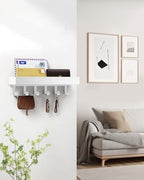 Key Holder Wall Mount Magnetic Adhesive, Key Hooks Rack with Shelf - Image 5