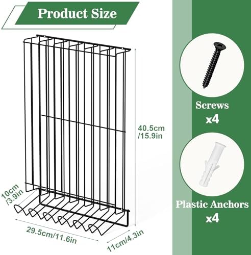 Sunexinlo 2 Pack Golf Ball Holder, Countertop & Wall-Mounted Golf Ball Dispenser, Holds 60 Golf Balls, Metal Wire Display Rack for Home, Office, Indoor Simulator, Club, Driving Range, Black - Image 2