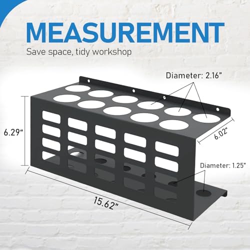 2 Pack Metal Wall Mount Caulking Tube Holder Rack, Black - Image 3