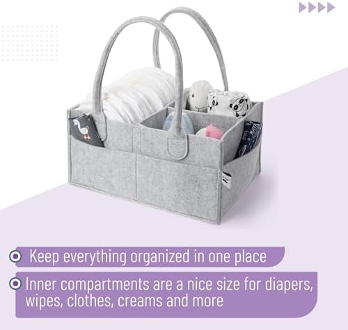 Mr. Pen- Baby Diaper Caddy Organizer, 2 Pack, Gray - Image 4