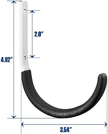 GeeWatom Heavy Duty Steel Garage Hooks,Garage Storage Utility Hooks,Heavy Duty Garage Garden Tool Organizer,Steel Wall Mount Hooks, Garden Hose Hanger, Small U Hooks (Black 8 Pack) - Image 2