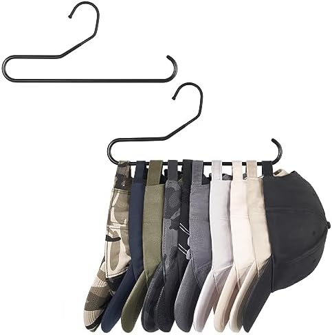 Mkono Hat Organizer, Hat Storage Hangers for Closet Holder 20 Caps Set of 2 by Mkono