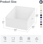 DIMJ Closet Storage Bins 6 Pack - Fabric Trapezoid Organizer Bin, Foldable Storage Baskets for Shelves, Closet Shelf Organizer, Clothing Storage Box for Toys, Books, Towel, Clothes, White - Image 2