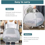 2 Pack Collapsible Laundry Baskets, 90L Large Foldable Laundry Basket, Durable Mesh Pop Up Hampers for Laundry, Dirty Clothes Laundry Hamper for Bedroom, Bathroom, Dorm, Laundry Room, Travel Grey - Image 6